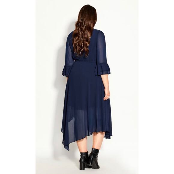 CIty Chic Hidden Treasure Maxi Dress in Navy, Size 14 - Picture 4 of 12